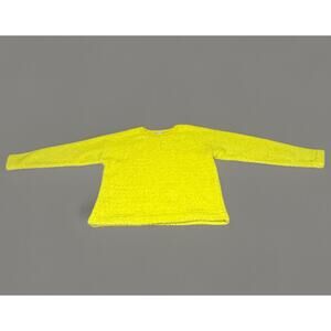 LOFT Lime Crush Cozy Sherpa Chartreuse Sweatshirt Top Size Small Regular